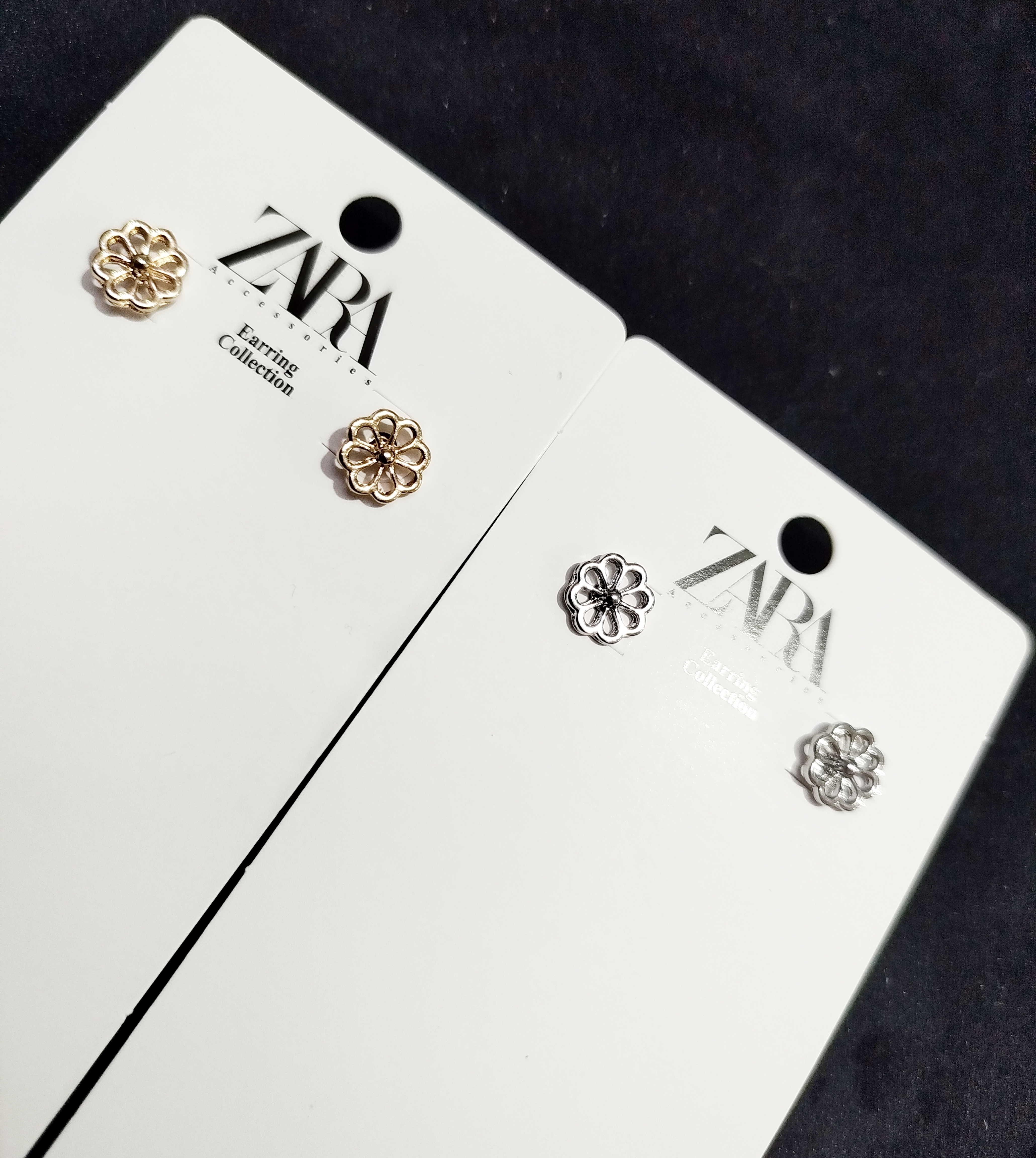 گوشواره گل پینترستی مینیمال استیل رنگ ثابت ضد حساسیت و آلرژی Zara accessories