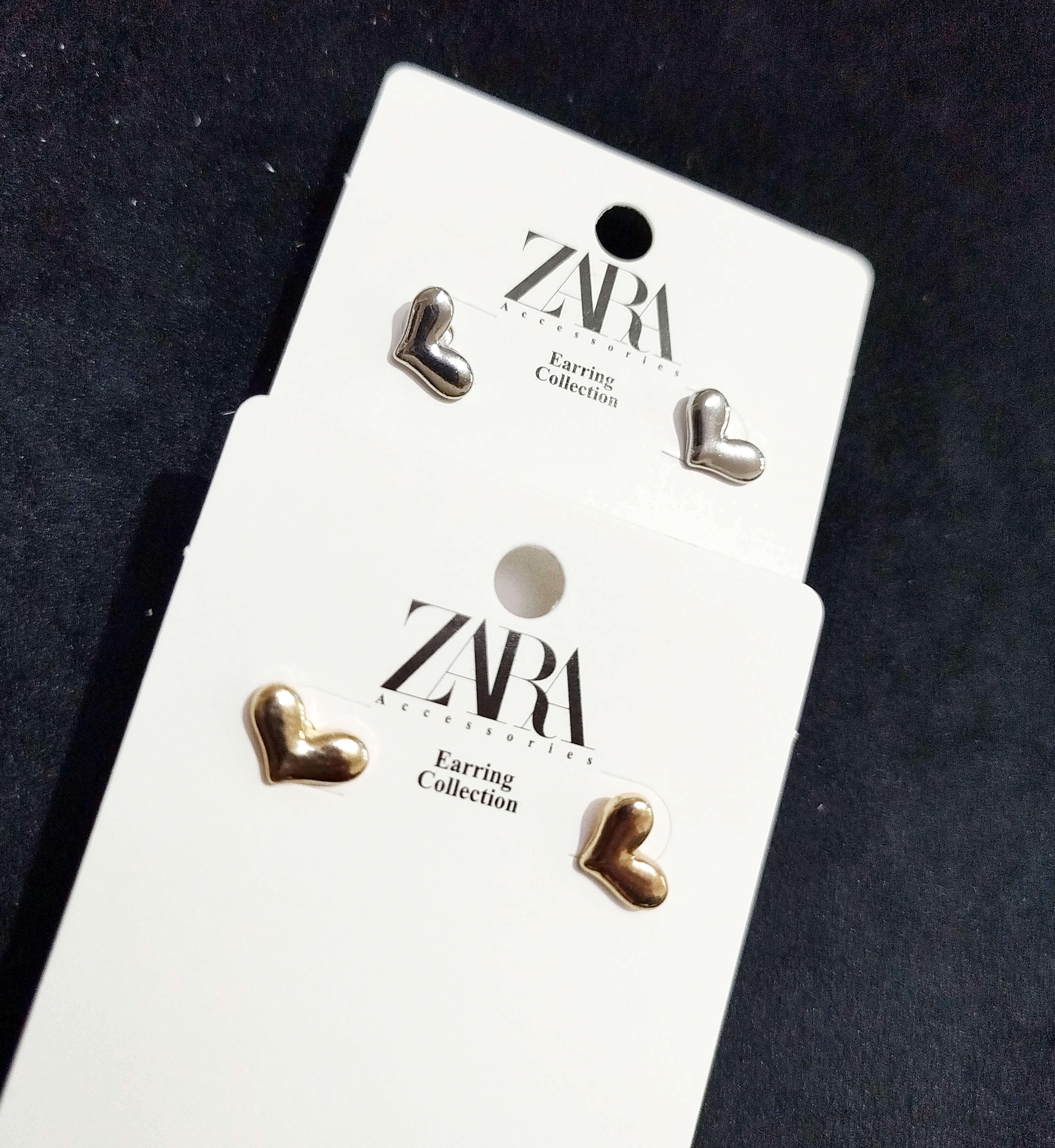گوشواره قلب فانتزی پینترستی مینیمال۲۰۲۶ استیل رنگ ثابت ضد حساسیت و آلرژی Zara accessories